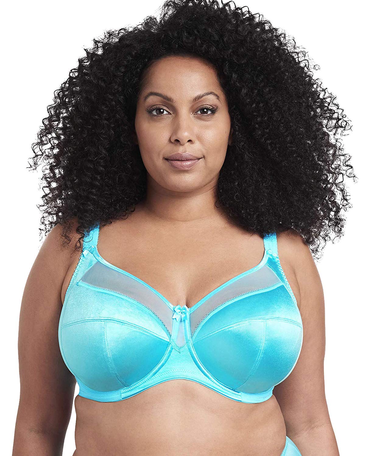 Price:$48.00 Goddess Women's Plus Size Keira Banded Underwire Bra, Aqua, 34I at Amazon Women’s Clothing store