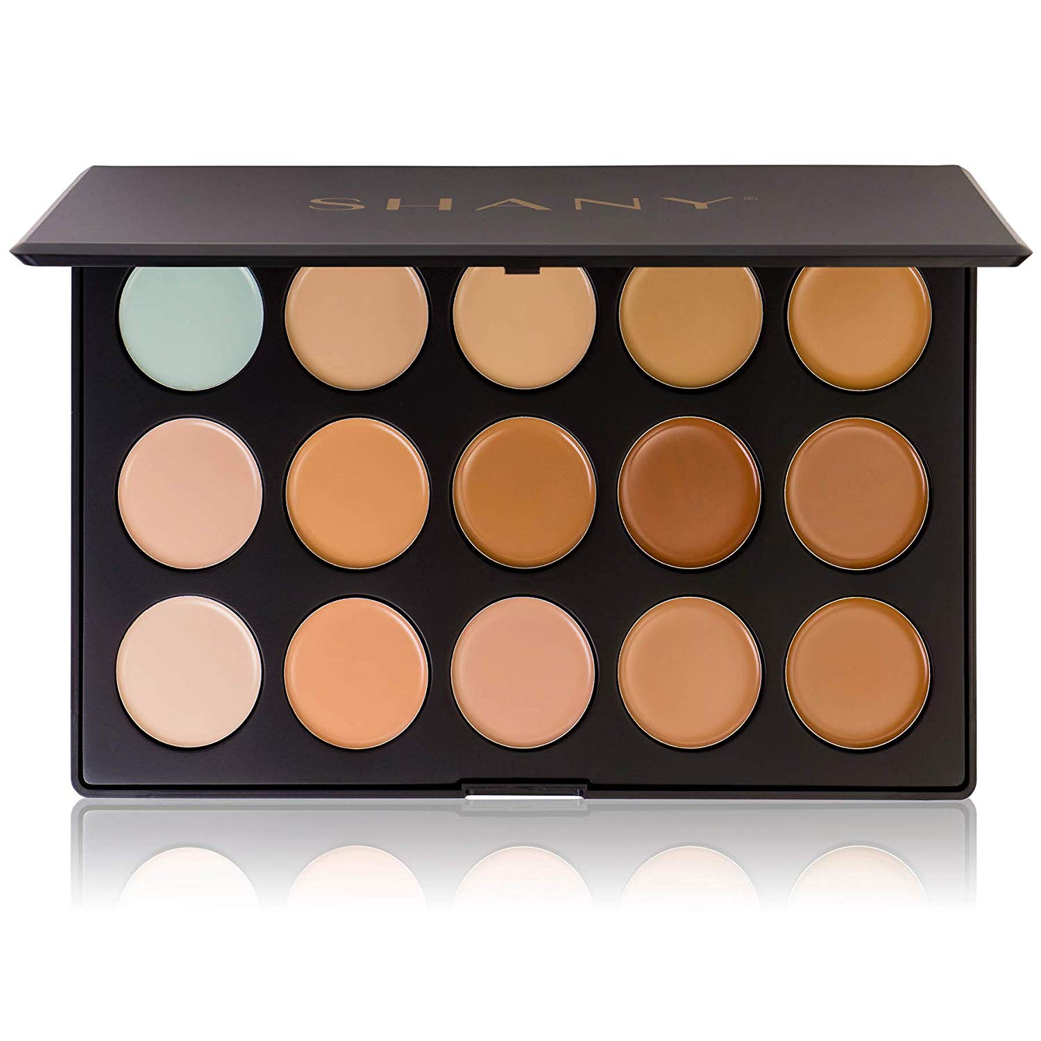 Price:$14.95     SHANY Professional Cream Foundation and Camouflage Concealer - 15 Color Palette   Foundation Makeup   Beauty