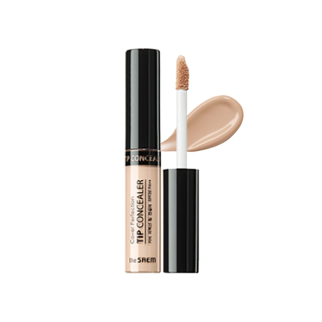 Price:$6.09     [the SAEM] Cover Perfection Tip Concealer SPF28 PA++ 6.5g - High Adherence Concealer without Clumping and Cracking, Covers Blemishes, Freckles and Dark Circles #1.25 Light Beige   Beauty