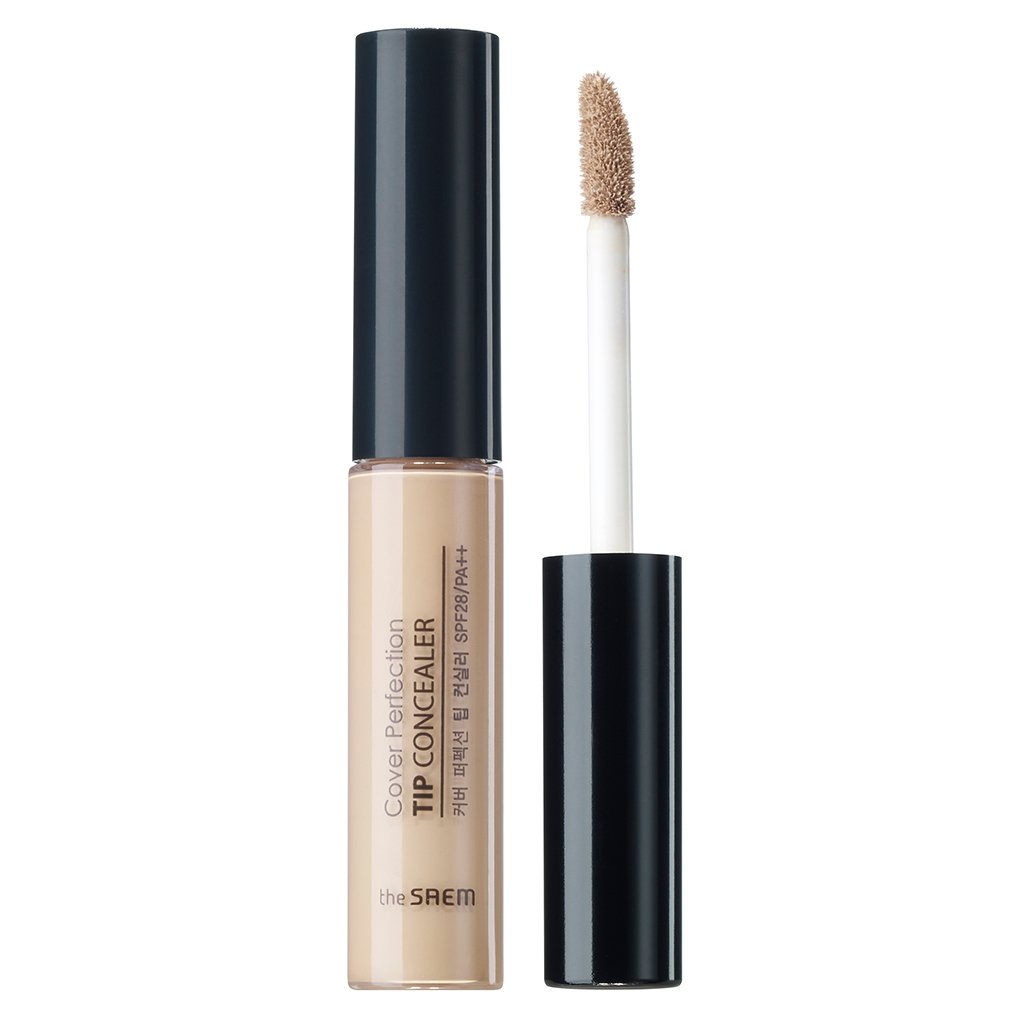 Price:$6.09     [the SAEM] Cover Perfection Tip Concealer SPF28 PA++ 6.5g - High Adherence Concealer without Clumping and Cracking, Covers Blemishes, Freckles and Dark Circles #1 Clear Beige   Beauty