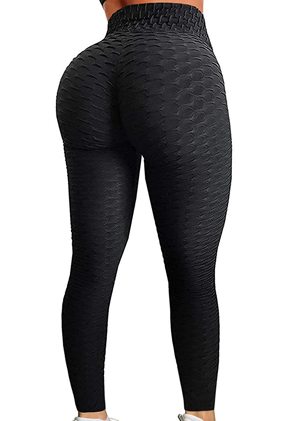 Price:$13.99    FITTOO Womens High Waisted Yoga Pants Tummy Control Scrunched Booty Leggings Workout Running Butt Lift Textured Tights  Clothing