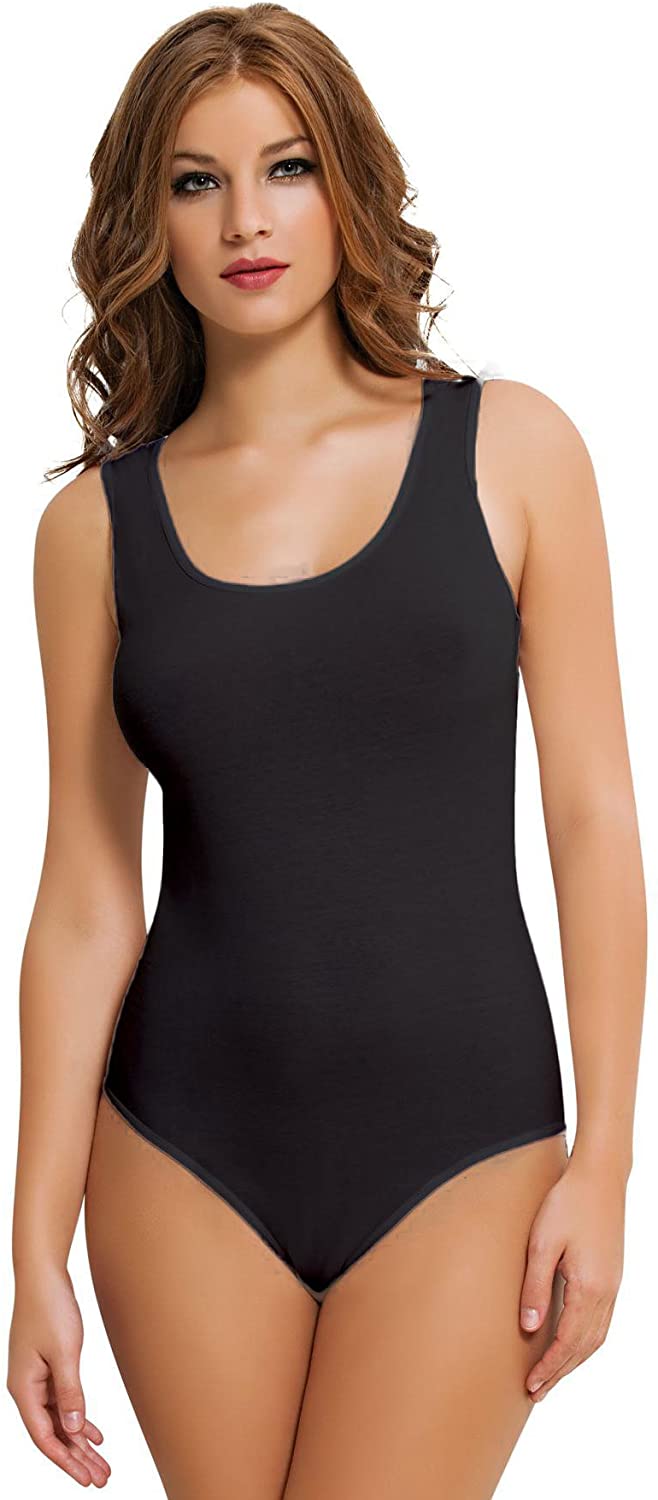 Price:$17.99 NBB Womens Sexy Basic Sleeveless Low Neck Bodysuit Lingerie with Stretch, Size X-Large, Black at Amazon Women’s Clothing store