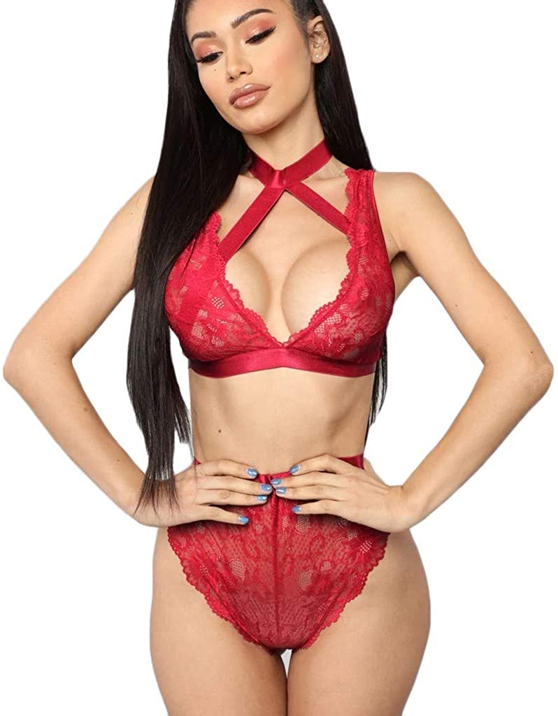 Price:$0.01    Lingerie for Women for Sex Blue Women Push Up Embroidery Bras Set Lace Lingerie Bra and Panties and Socks 4 Piece  Clothing