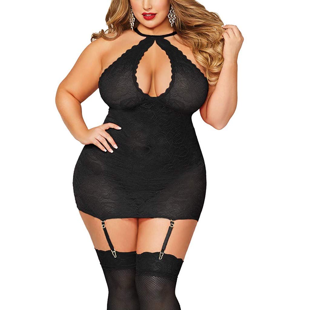 Price:$0.01    Hessimy Women Lingerie Set with Garter Belts Sexy Bra and Panty Underwire Lingerie Sets Black  Clothing
