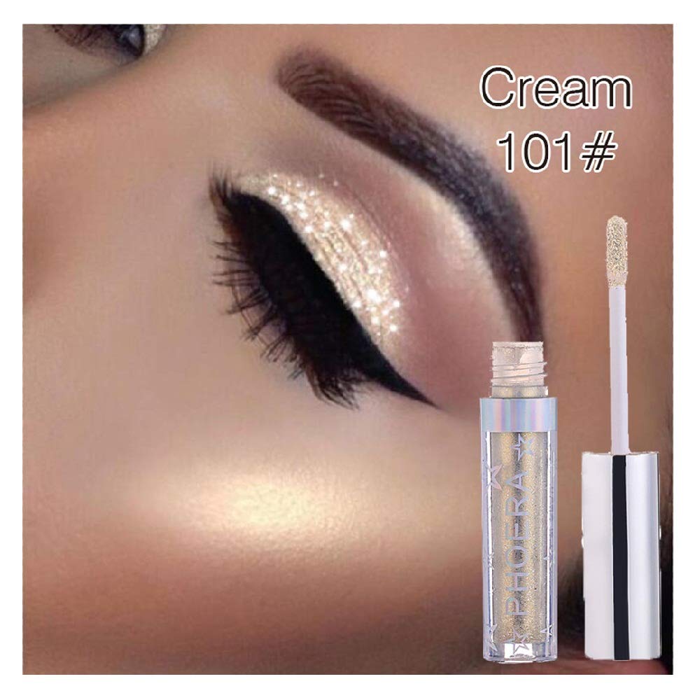 Price:$31.99    HANANei 12 Color PHOERA Magnificent Metals Glitter and Glow Liquid Eyeshadow Matt Available Neutral Smokey Blendable Long Lasting (A)  Sports & Outdoors