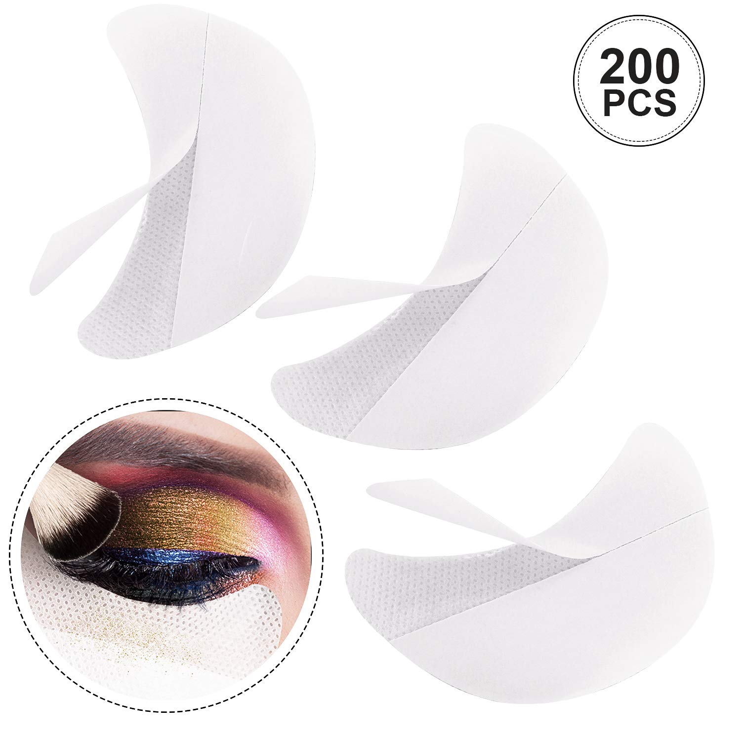 Price:$10.99     200 Pieces Eyeshadow Shield Eyeshadow Gel Pad Patches Eyeshadow Stencils for Prevent Eyelash Extensions, Tinting and Lip Makeup Residue (200 Pieces)   Beauty