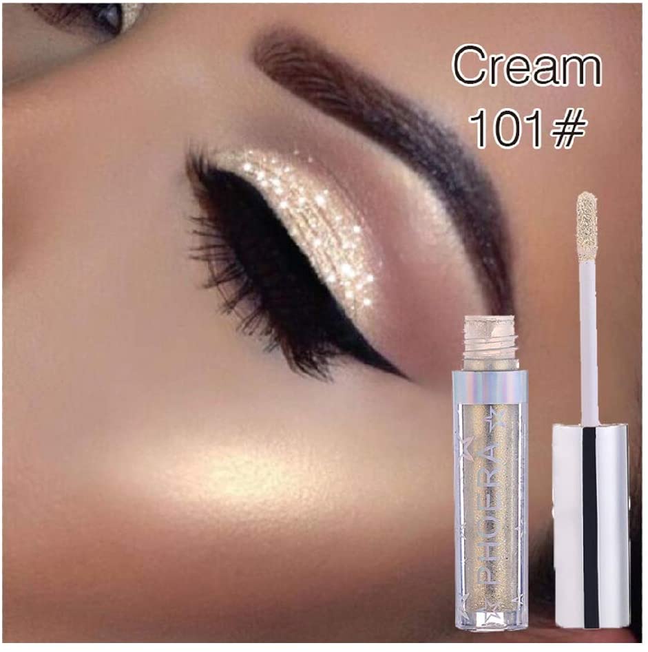 Price:$31.99    HANANei 12 Color PHOERA Magnificent Metals Glitter and Glow Liquid Eyeshadow Matt Available Neutral Smokey Blendable Long Lasting (A)  Sports & Outdoors