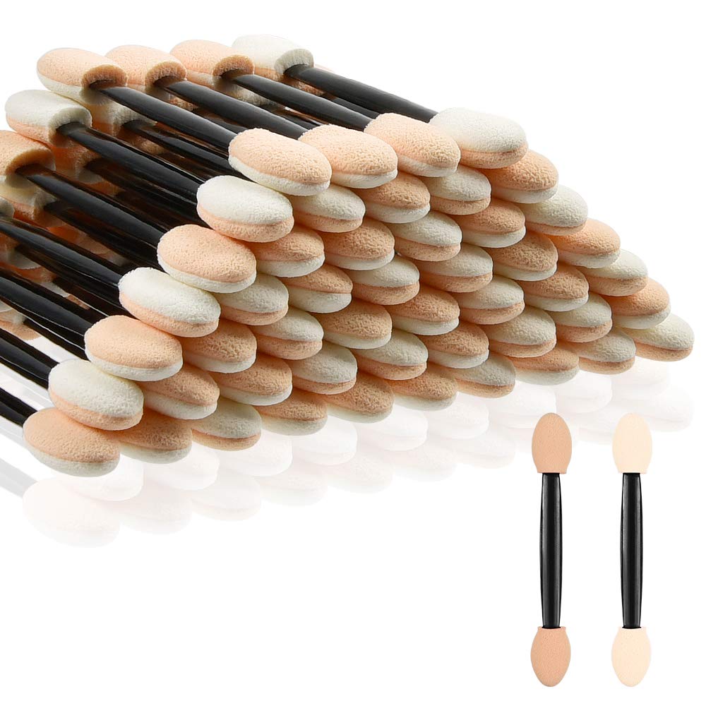 Price:$5.99    Eyeshadow Applicators,MORGLES Eyeshadow Brush Sponge Applicator 50pcs Disposable Eyeshadow Brush Eyeshadow Sponge Brush Eye Makeup Applicators(Black)  Beauty