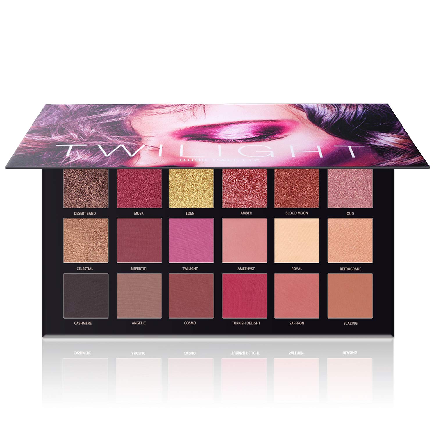 Price:$9.98     UCANBE Professional 18 Pigmented Eyeshadow Palette, 10 Matte + 7 Shimmer + 1 Metallic Glitter, Velvet Texture Blendable Long Lasting Eye Shadow Pallets   Beauty