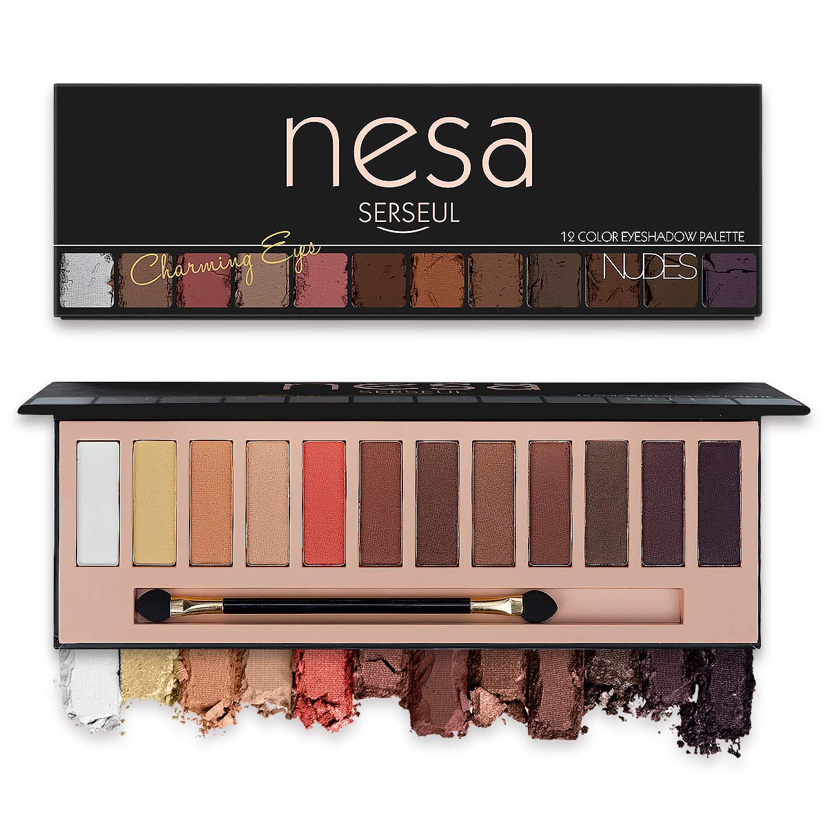 Price:$4.99     Serseul Makeup Eyeshadow Palette 11 Matte 1 Shimmer 12 Colors Highly Pigmented Eye Makeup Creamy Texture Blendable Long Lasting Cruelty Free Nude A   Beauty