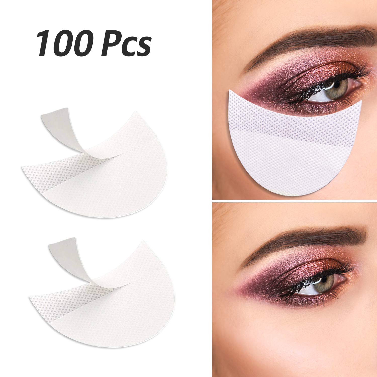 Price:$8.99     100 Pcs Professional Eyeshadow Pads Stencils Lint Free Under Eye Pads Eyeshadow Patches For Eyelash Extensions/Lip Makeup   Beauty