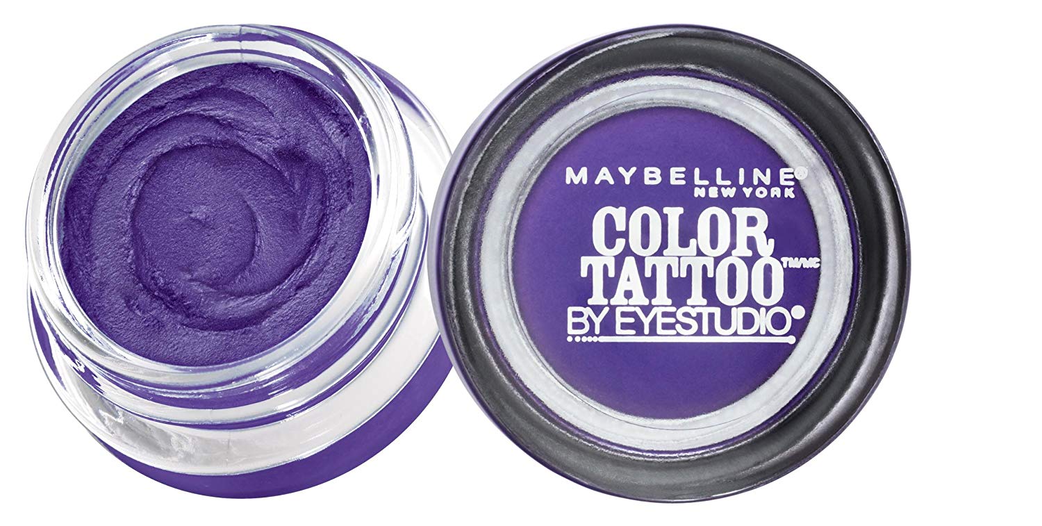 Price:$5.78     Maybelline New York Eyestudio ColorTattoo Metal 24HR Cream Gel Eyeshadow, Painted Purple, 0.14 Ounce (1 Count)   Eye Shadows   Beauty