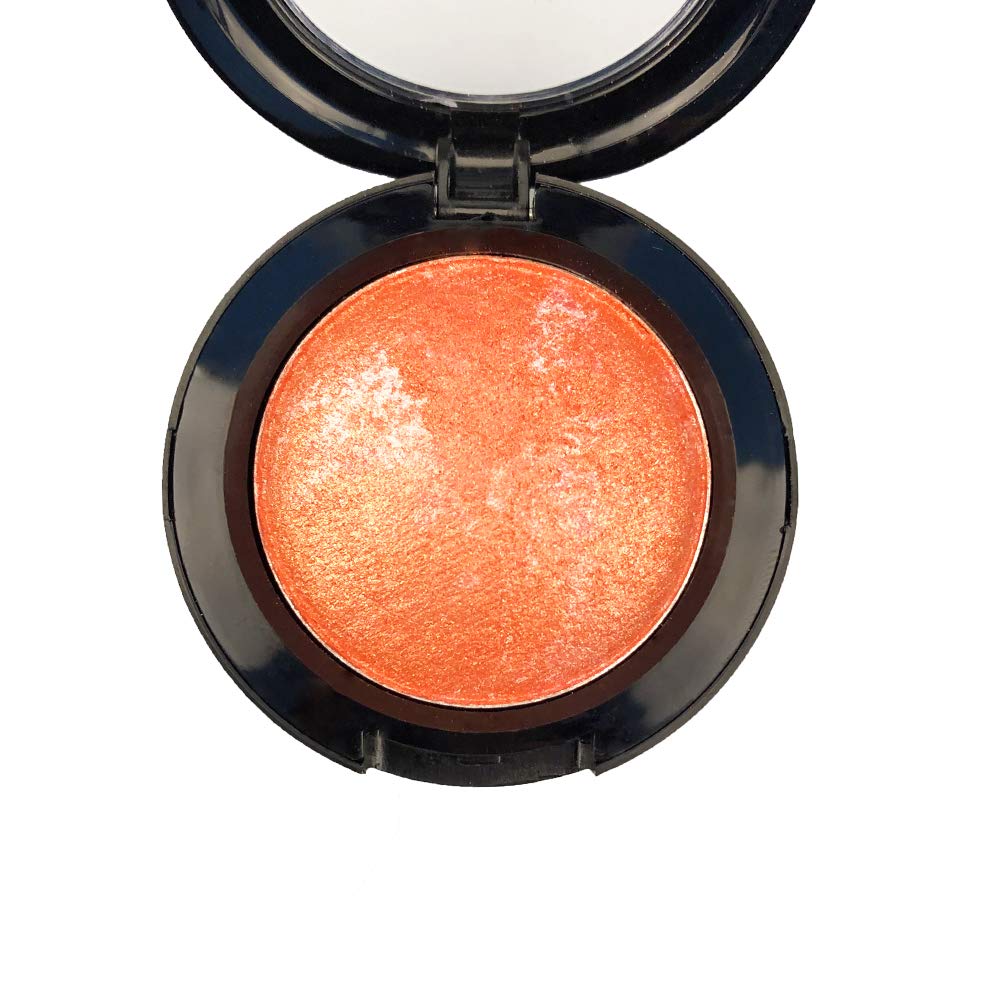 Price:$6.59     Mallofusa Single Shade Baked Eye Shadow Powder Palette Glitter Makeup Kit in Shimmer 15 Metallic Colors (Pumpkin Orange) 8g/0.28oz   Beauty