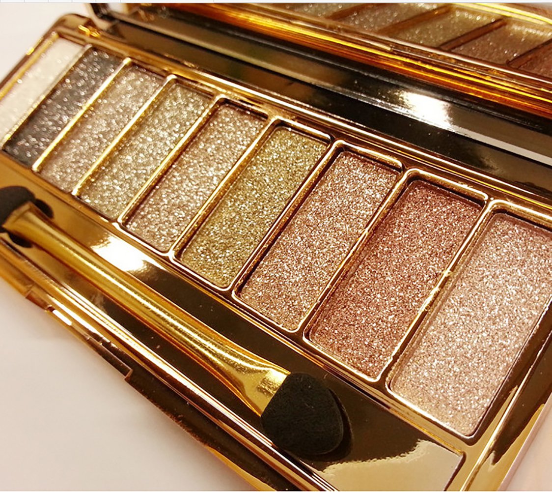 Price:$9.99     Zinnor 9 Colors Shimmer Eyeshadow-Eye Shadow Palette & Makeup Brush & Mirror Set-Women Cosmetic Diamond Bright Colorful Makeup Glitter Waterproof Eye Shadow Palette Set Eyeshadow Powder   Beauty