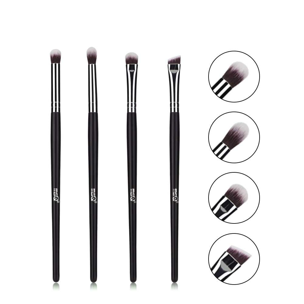 Price:$4.99    MSQ Eyeshadow Brushes Set 4pcs Makeup Eye Brushes Eyeshadow Blending Brush Eyebrow Highlighter Brush Beauty Brushes - Black  Beauty