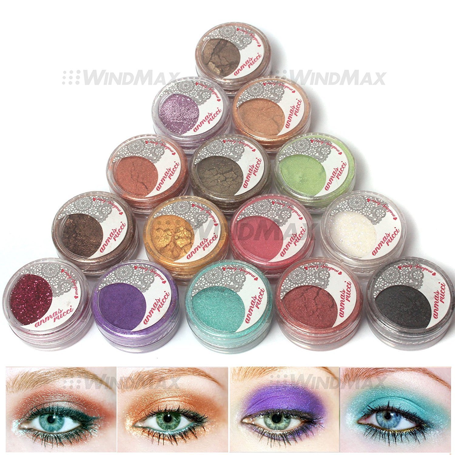 Price:$7.29    Amazing Gift! USPS Shipping! 15 Cold Smoked Metals Color Glitter Shimmer Pearl Loose Eyeshadow Pigments Mineral Eye Shadow Dust Powder Makeup Party Cosmetic Set #B  Beauty