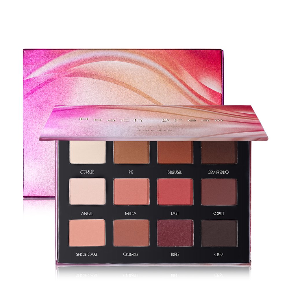 Price:$8.99     Peach Dream Palette - 12 Matte Eyeshadow Palette Brown Pink Red Neutral Warm Eye shadow Makeup Pallet by Prism Makeup   Beauty