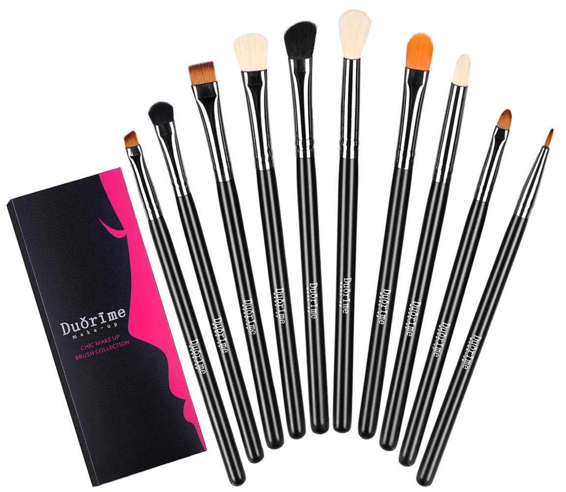 Price:$5.98    Duorime Silky 10Pcs Eyeshadow Makeup Brush Set Essential Eye Makeup Brushes Kit  Beauty