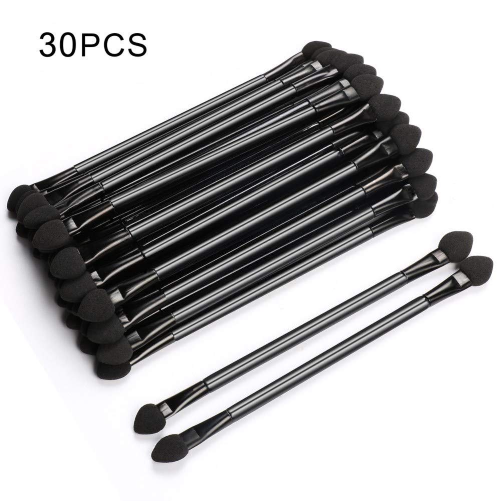 Price:$7.99    TygoMall Professional Double Head Eyeshadow Brushes Cosmetic Tool 30 Pcs Disposable Dual Sides Eyeshadow Sponge Brushes Makeup Applicator, with 12 cm Long Handle, Black  Beauty