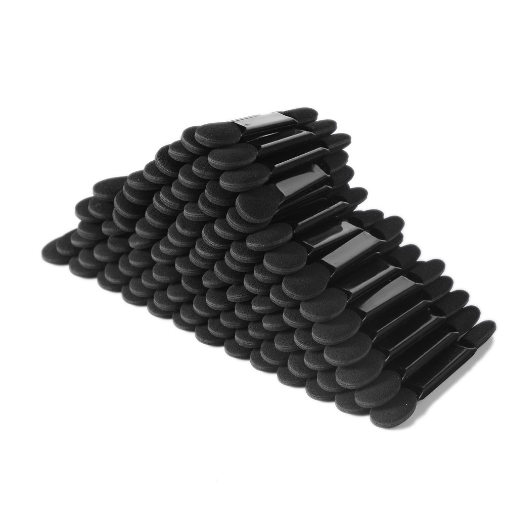 Price:$6.99    Deksias Disposable Dual Sided Eye Shadow Sponge Applicator Oval Tipped Eyeliner Brush Makeup Tool (50PCS, black)  Beauty