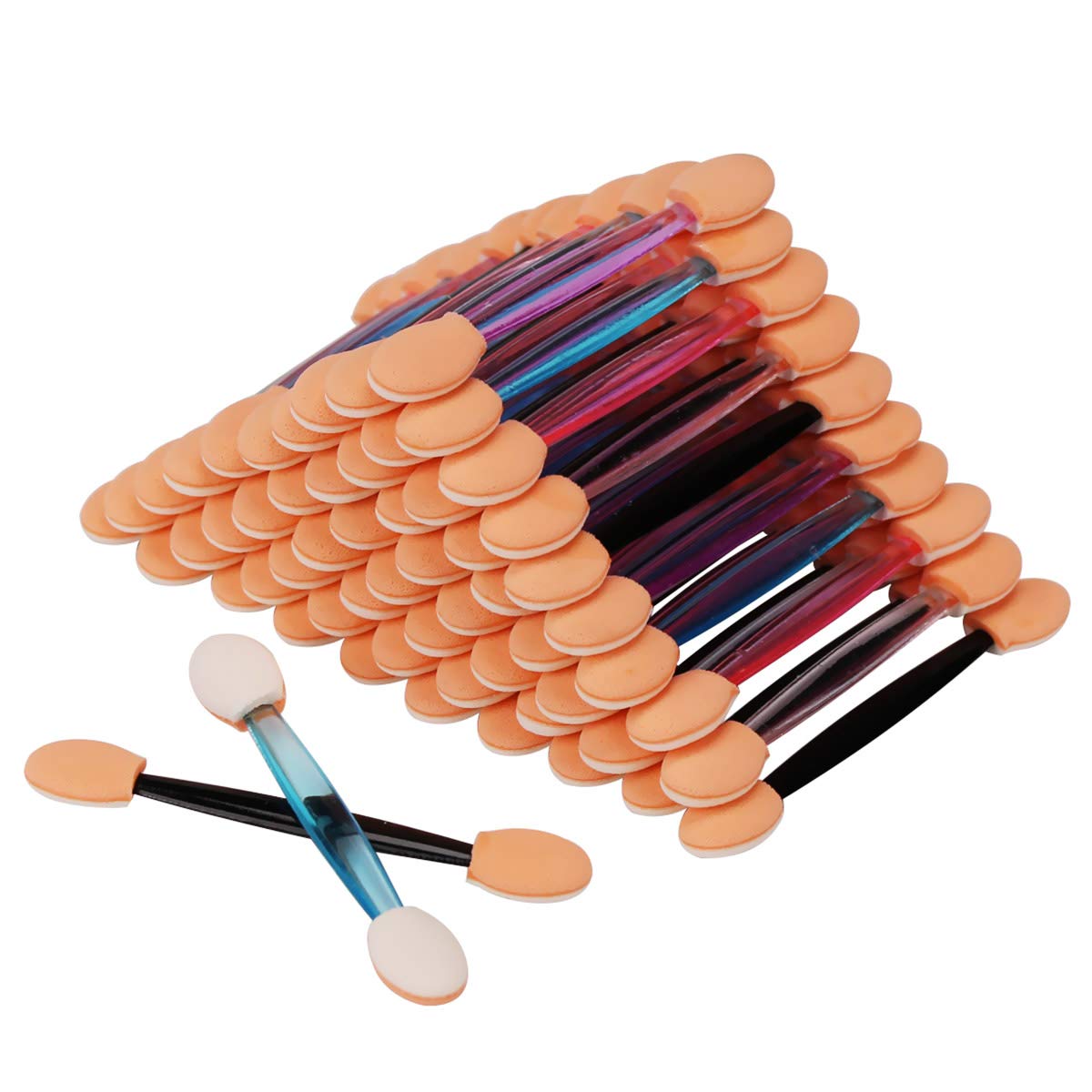 Price:$5.99    Akstore 100PCS Disposable Dual Sides Eye Shadow Sponge Applicator Eyeshadow Brushes Makeup Brush (Multicolors)  Beauty