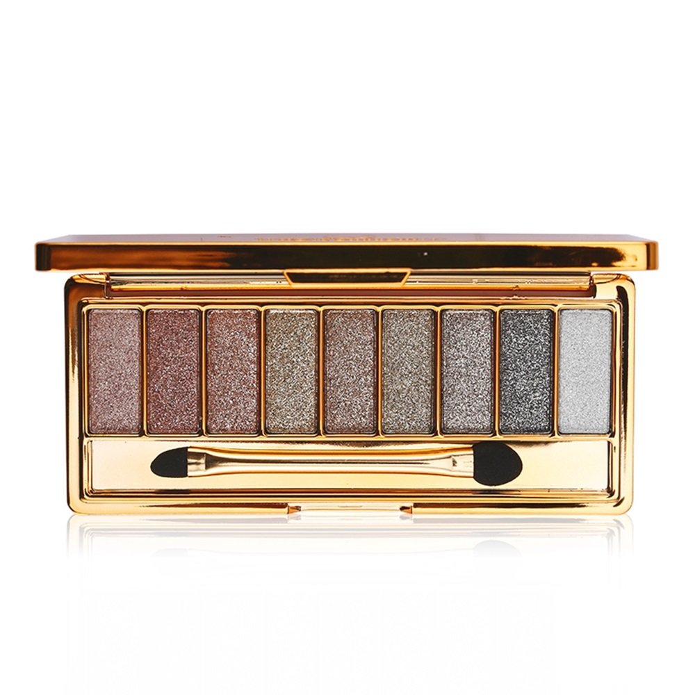 Price:$9.49     9 Color Glitter Eyeshadow Palette Powder - Long Lasting Diamond Bright Makeup Set   Beauty