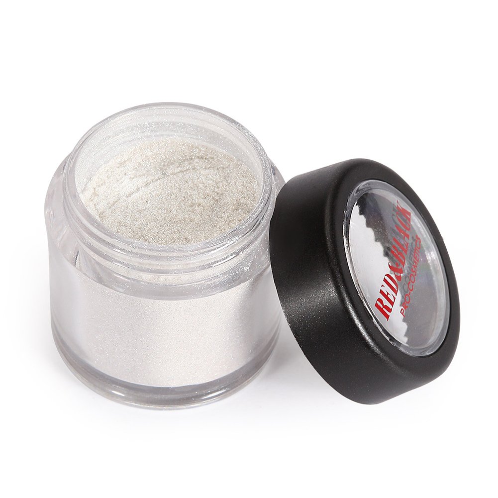 Price:$6.99     Red&Black Shimmer Eyeshadow Powder Glitter Shimmer Pearl Dust Powder for Face and Body 3g (Sliver White)   Beauty