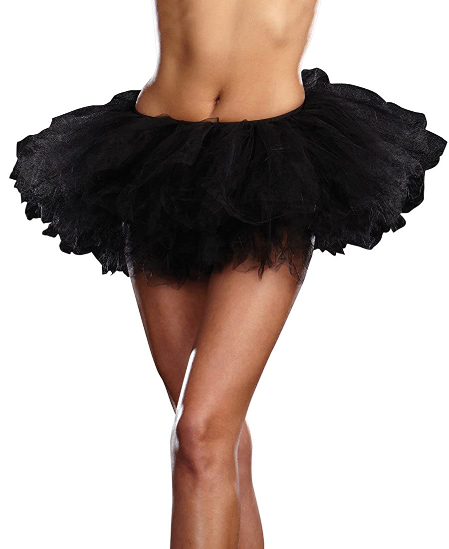 Price:$12.27    Dreamgirl 7007 Women's Multi Layered Tulle Tutu Petticoat - One Size - Black  Clothing