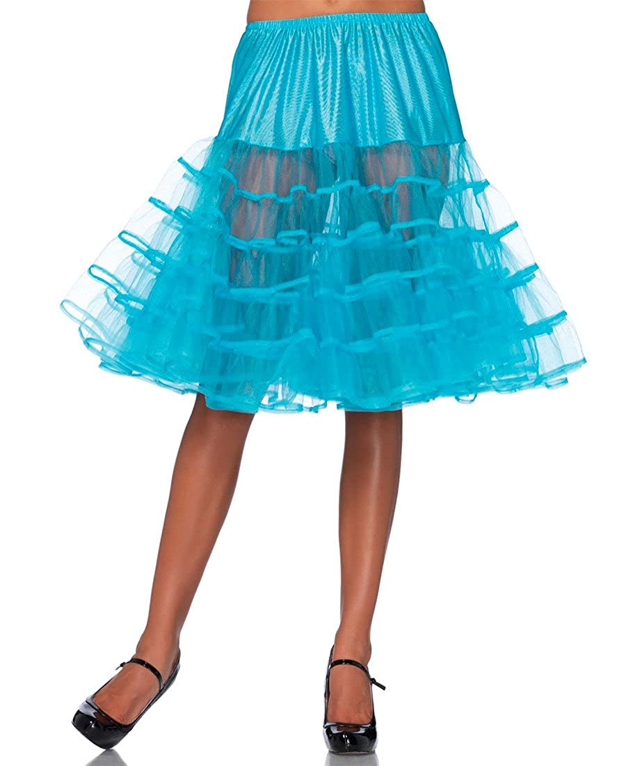 Price:$30.40    Leg Avenue Women's Knee Length Petticoat - One Size - Turquoise  Clothing