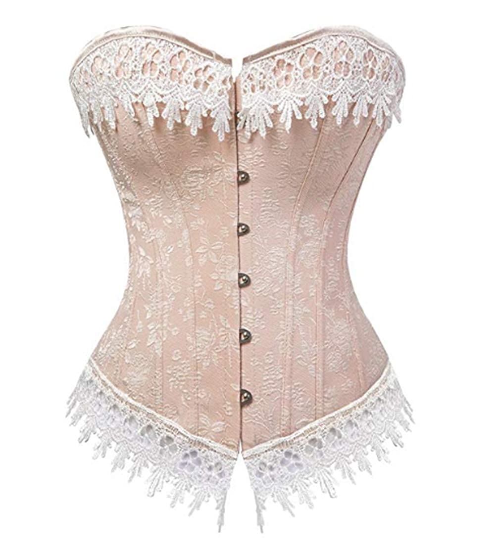 Price:$18.99    Women's Corset Waist Slimming Bustier Sexy Lingerie Set Floral Lace Overbust Bodyshaper Top  Clothing