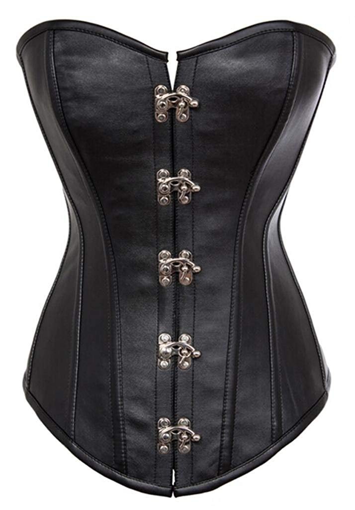 Price:$19.47    Alivila.Y Fashion Womens Faux Leather Steel Boned Corset 2030-Black-S  Clothing