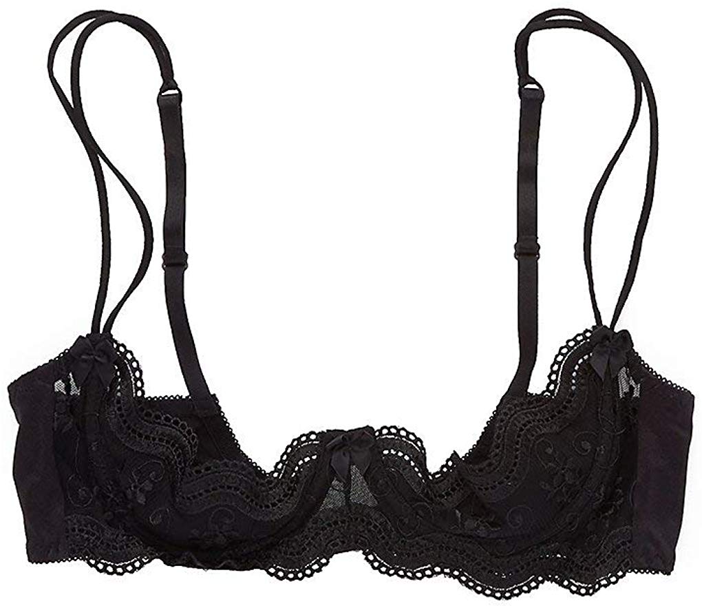 Price:$22.58 Shirley of Hollywood Women's Scalloped Embroidery Shelf Bra 331 32 Black at Amazon Women’s Clothing store  Adult Exotic Bras