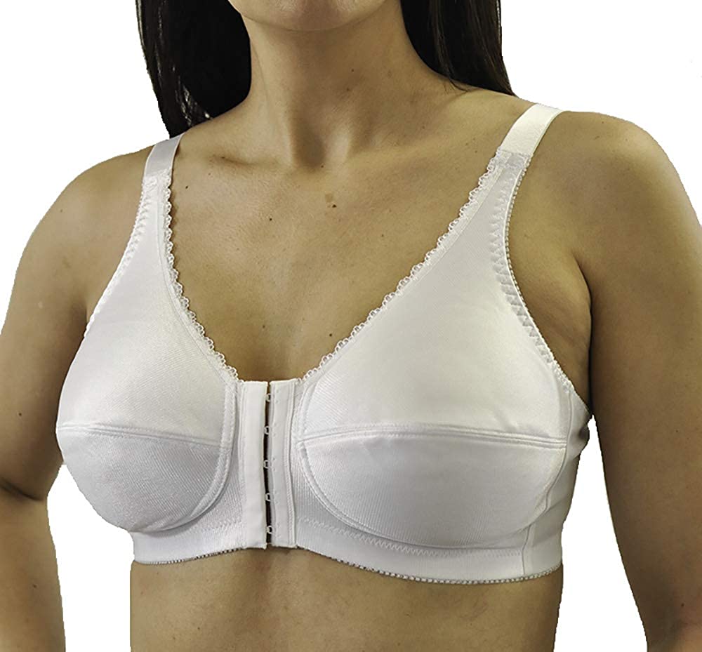 Price:$37.35 Nearly Me - #650 Front & Back Closure Mastectomy Pocket Bra, White (Size  34A) at Amazon Women’s Clothing store  Bras