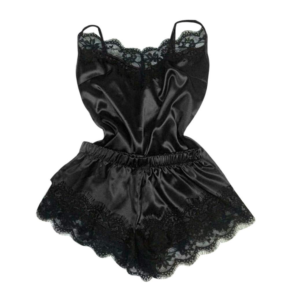 Price:$25.00    DONTAL Fashion Pyjamas Sexy Lace Sleepwear Lingerie Temptation Babydoll Underwear Nightdress Black  Clothing