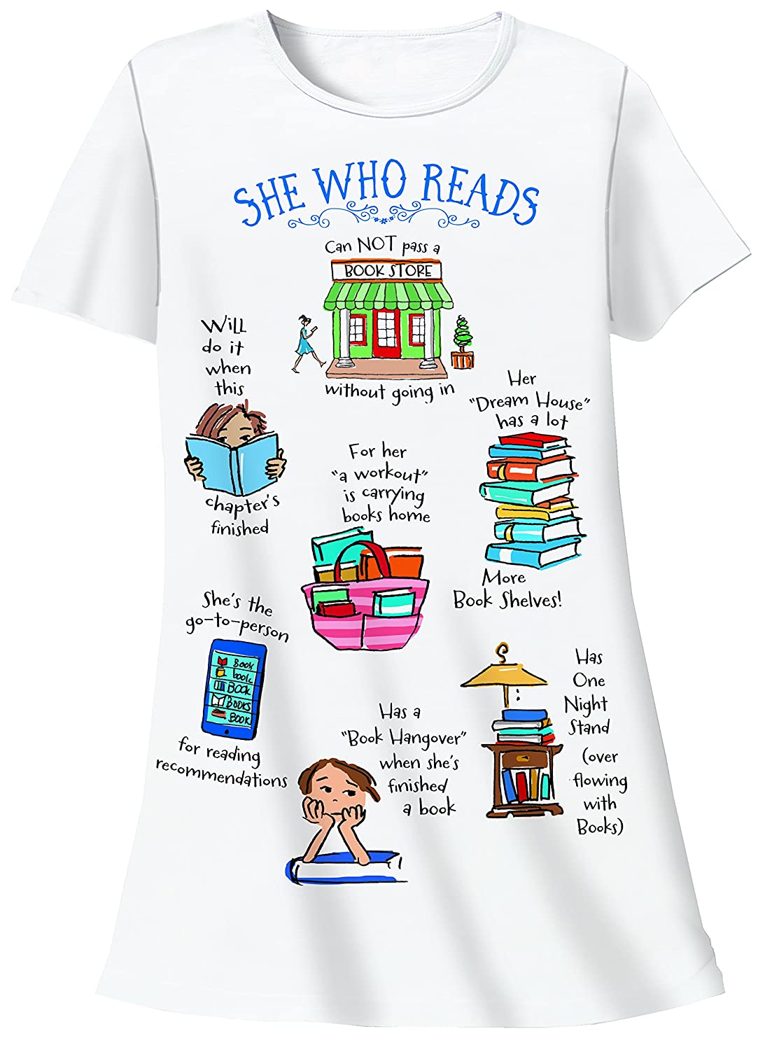 Price:$29.68    Nightshirt - She Who Reads, One Size  Clothing