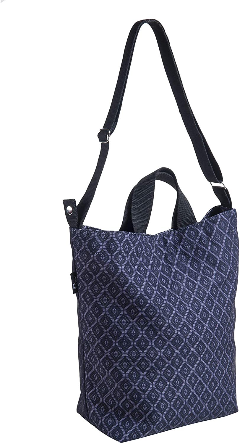 Price:$19.97    Pursetti Canvas Tote Bag for Women - Large Shoulder Bag as Work Tote, Book Bag or Travel Carryon (Black Trellis)