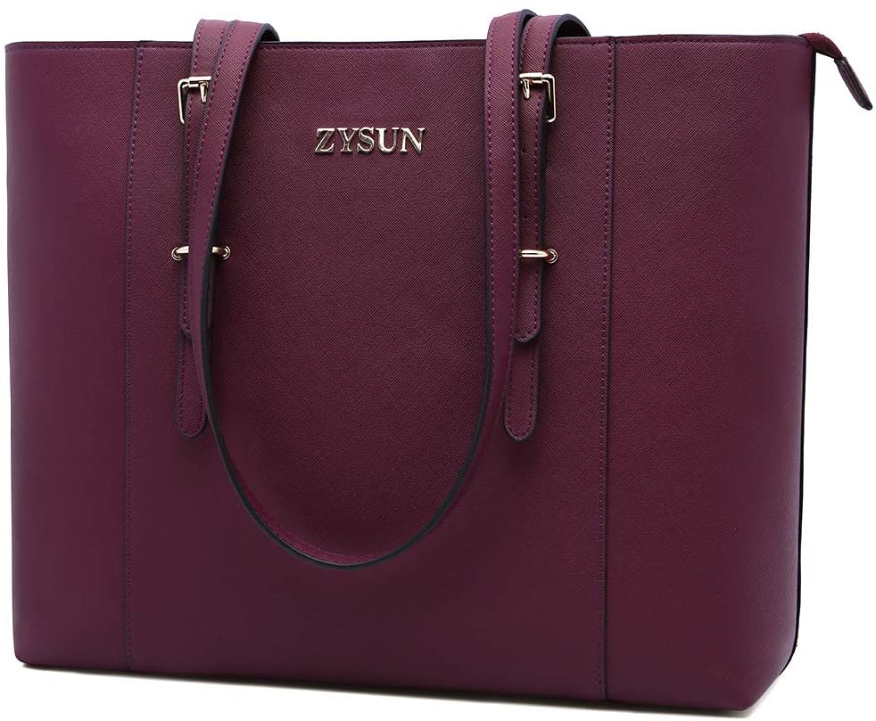 Price:$45.99    Laptop-Bag-for-Women,17-inch Laptop-Tote-Bag Large Work-Bags Stylish Ladies Laptop-Bags Durable Teacher-Bags Professional Computer-Bag for Office Business Travel,darkpurple-17in  Office Products