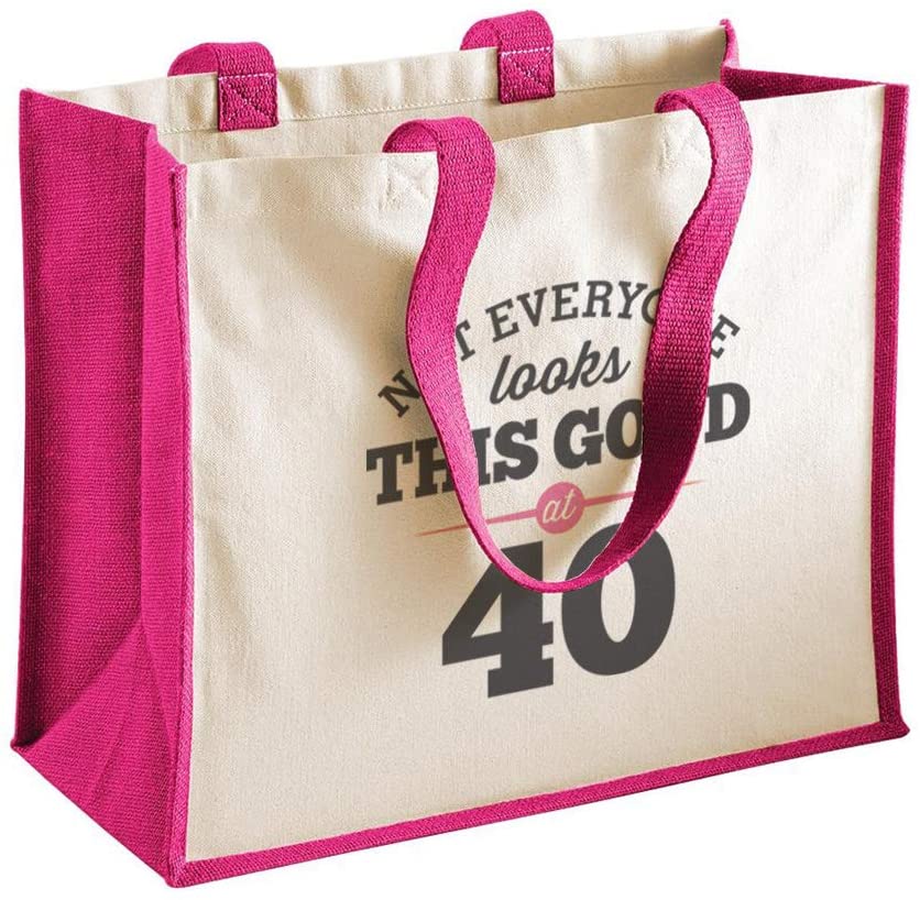 Price:$15.95    40th Birthday Keepsake Funny Gift Bag for Women Novelty Ladies Female Shopping Present Tote Idea