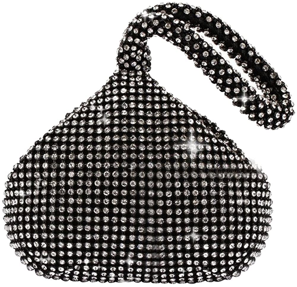 Price:$13.98 Jian Ya Na Fashion Women Bridesmaid Lady Girl Bride Evening Clutch Bag for Prom Cocktail Party Wedding Engagement (Black)  Handbags   