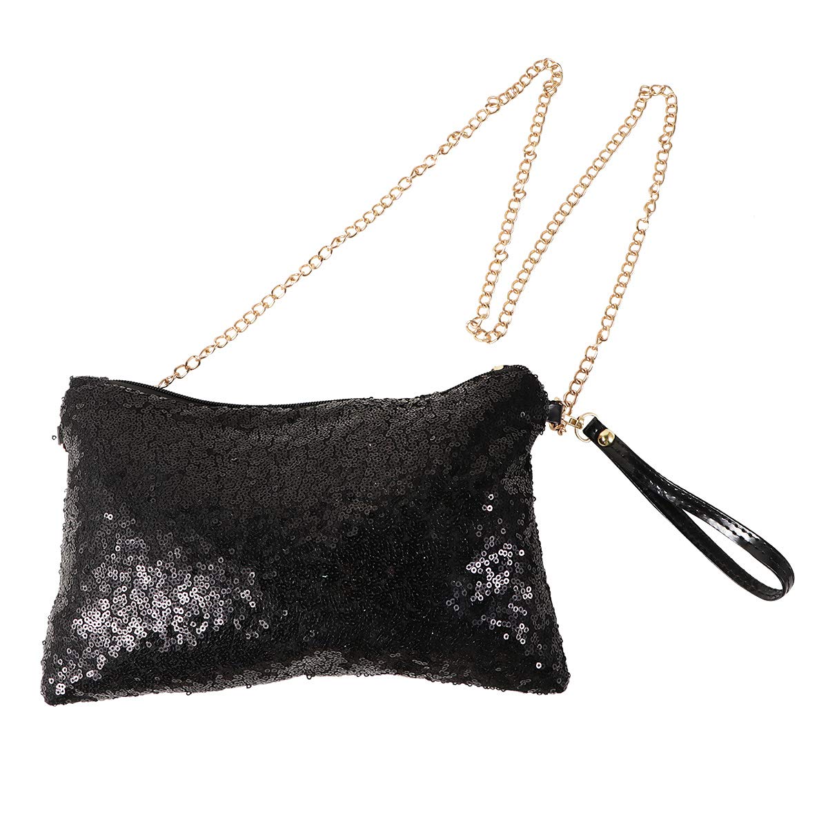 Price:$12.99 Tinksky Sparkly Sequin Handbag Lady Party Evening Clutch Shoulder Bag, Mother's Day gift or gift for women (Black), 10 7.1 0.8 inch  Handbags   