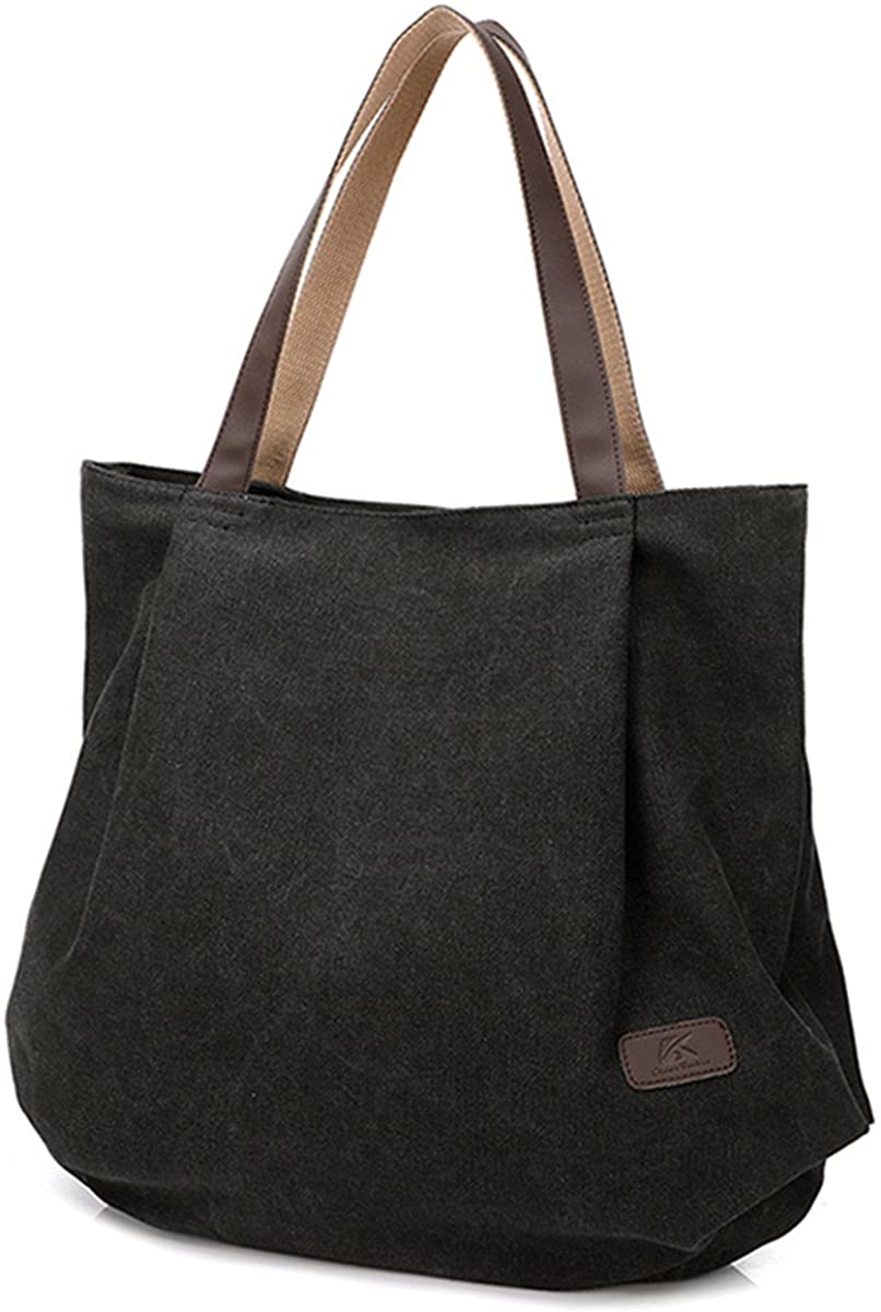 Price:$13.99    Zhmths Canvas Tote Bags for Women, Shoulder Bag Casual Big Shopping Bags Handbag Work Travel Bags for Women Girls Ladies - Black  Shoes