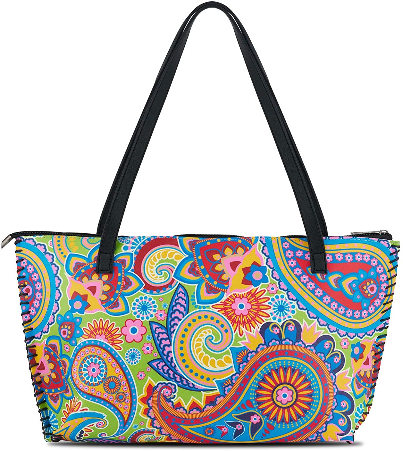 Price:$7.99    ZOOEASS Women Colorful Large Tote Shoulder Handbag Bag PU Leather Travel Shoulder (Medium color8)  Shoes