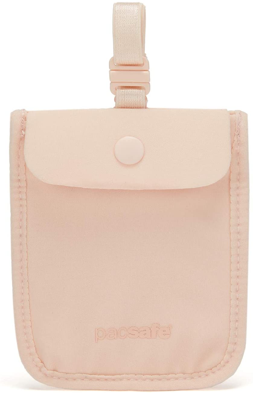 Price:$13.95   | Pacsafe Coversafe S25 Hidden Undercover Travel Pouch for Women (Washable) -Stash up to 6 Credit Cards Plus Money and Key with Adjustable, Elastic Strap Suitable for All Bra Sizes, Orchid Pink | Travel Wallets