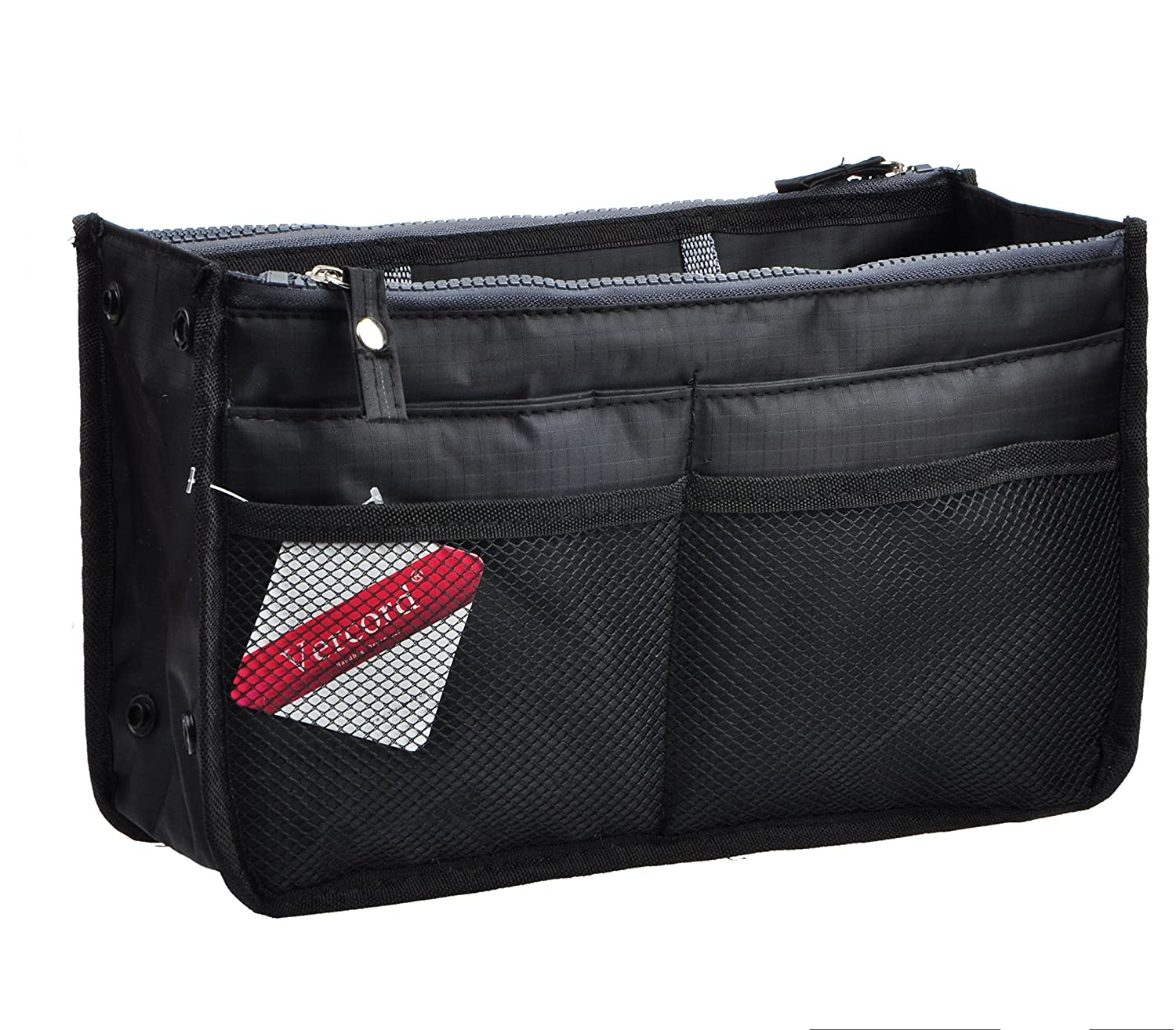 Price:$13.99    Vercord Updated Purse Handbag Organizer Insert Liner Bag in Bag 13 Pockets Black Small  Shoes