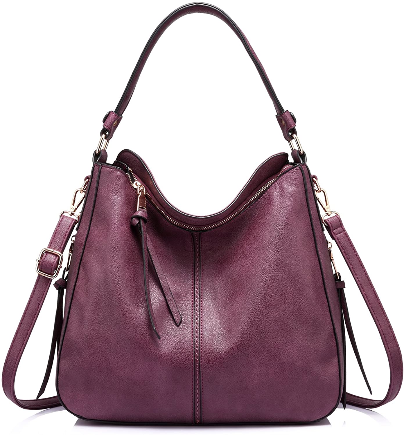 Price:$33.14    Handbags for Women Large Designer Ladies Hobo bag Bucket Purse Faux Leather  Clothing