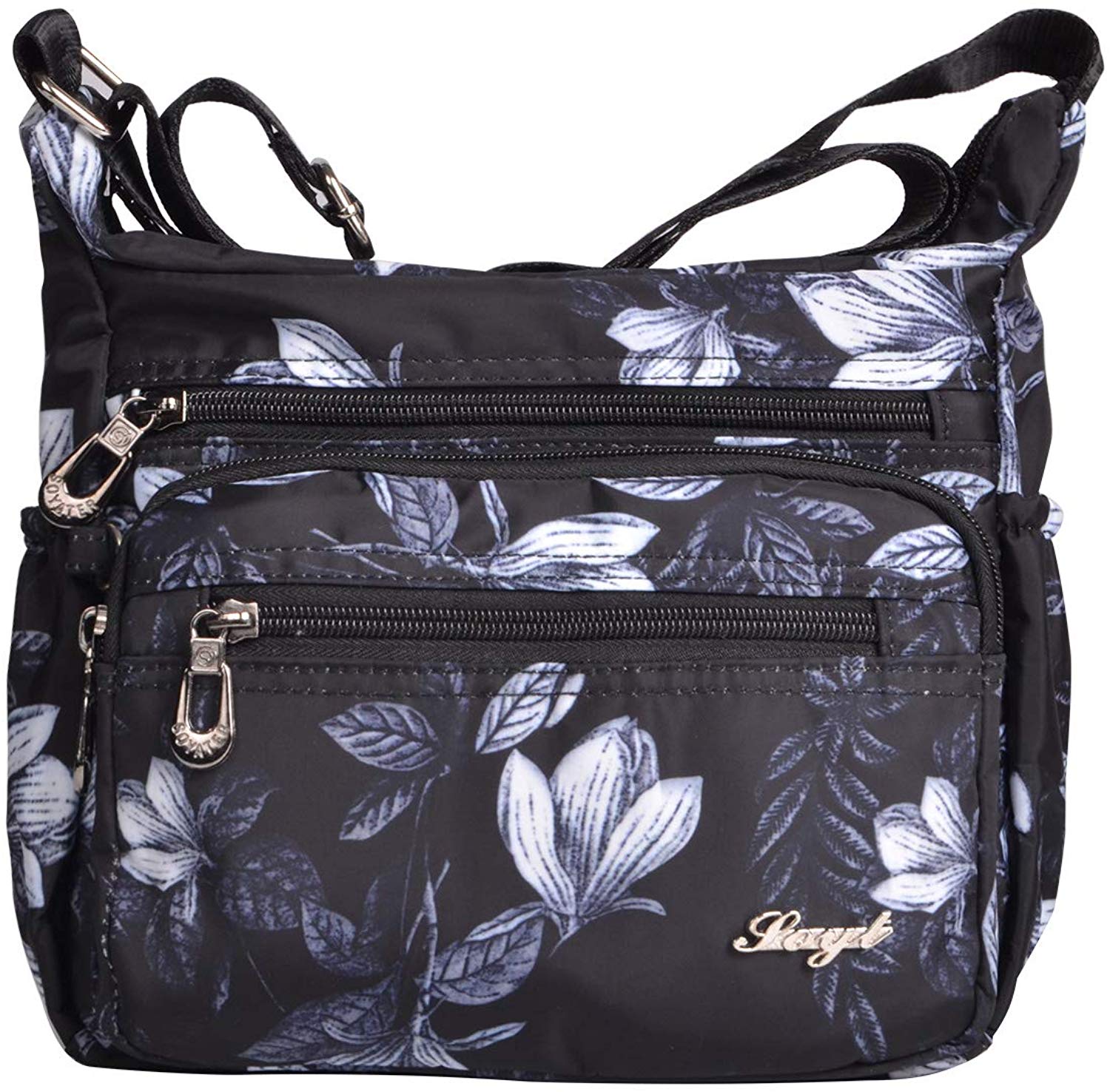 Price:$20.99 NOTAG Shoulder Bags for Women Nylon Crossbody Bags Waterproof Lightweight Messenger Purses and Handbags (Black)  Handbags   