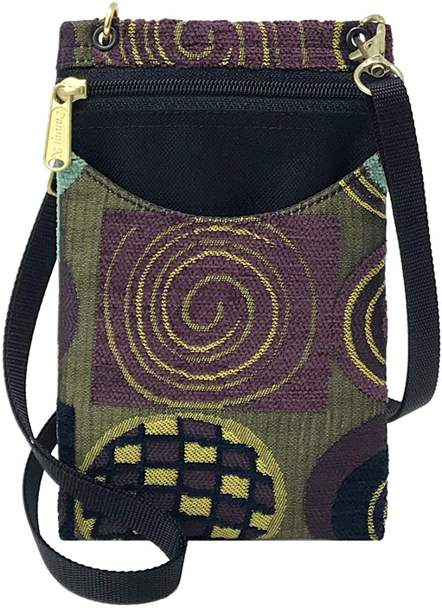 Price:$20.00 Danny K Women's Tapestry Crossbody Cell Phone or Passport Purse, Handmade in USA (Ascot/Purple)  Handbags   