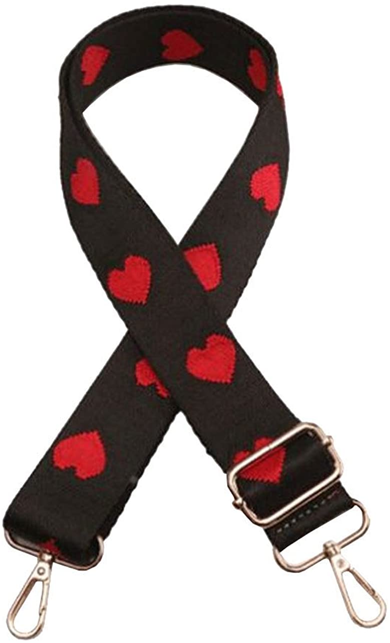 Price:$10.98 Purse Strap Replacement Guitar Style Multicolor Canvas Crossbody Strap for Handbags (18-BDF5-013)  Handbags   