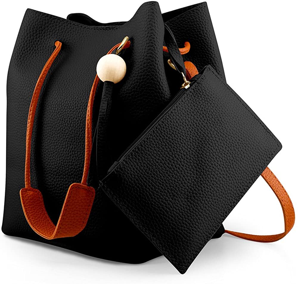 Price:$9.99    Oct17 Fashion Tassel buckets Tote Handbag, Women Messenger Hobos Shoulder Bags, Crossbody Satchel Bag - Black  Shoes