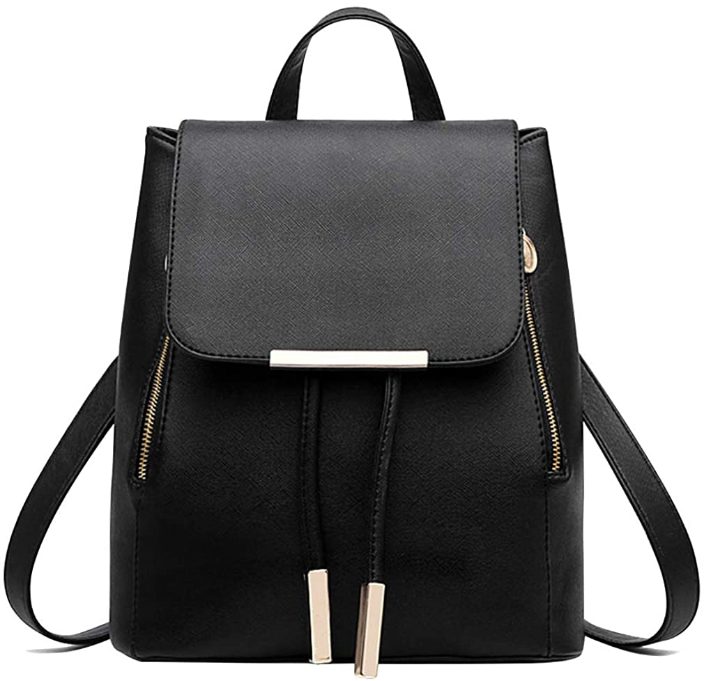 Price:$23.99    Pahajim Women Bag Backpack Purse cute PU Leather Zipper Bags Fashion Casual Rucksack Satchel and handbags for Women Girls Ladies (black)  Shoes